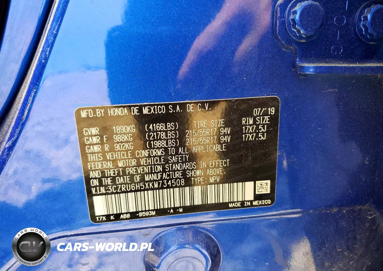 2019 Honda Hr-V Ex VIN:3CZRU6H5XKM734508 - 13