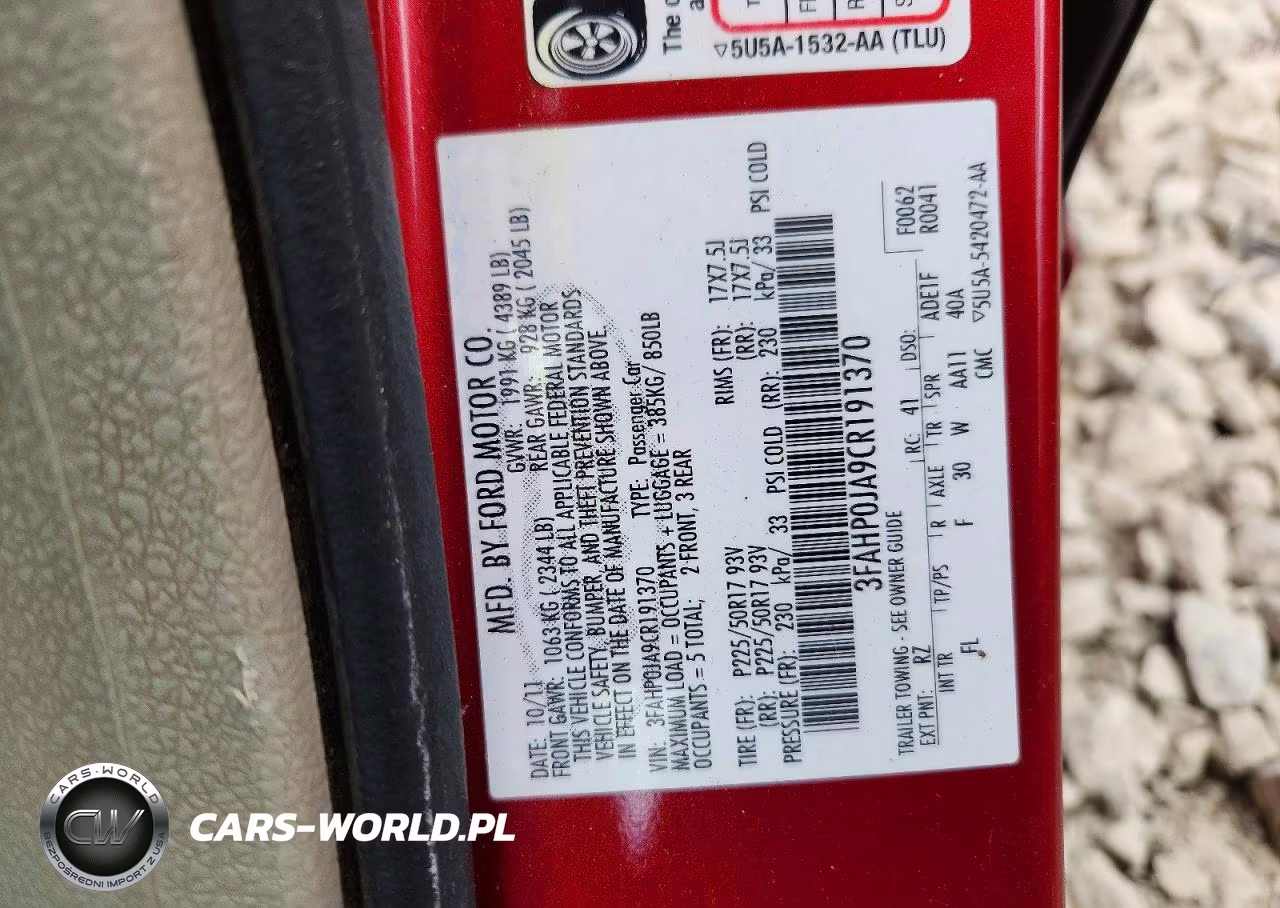 2012 Ford Fusion Sel VIN:3FAHP0JA9CR191370 - 12