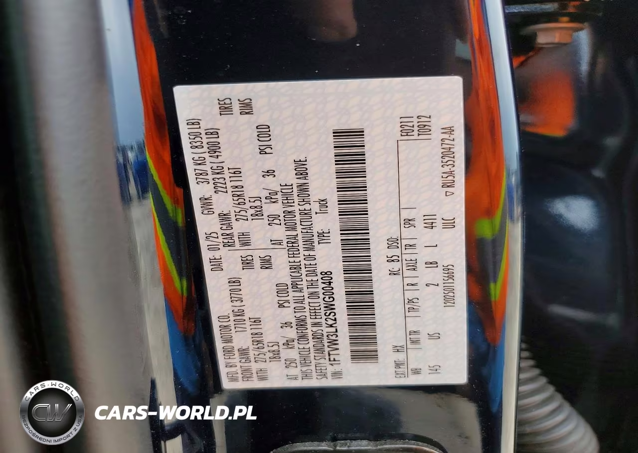 2025 Ford F150 VIN:1FTVW3LK2SWG00408 - 12