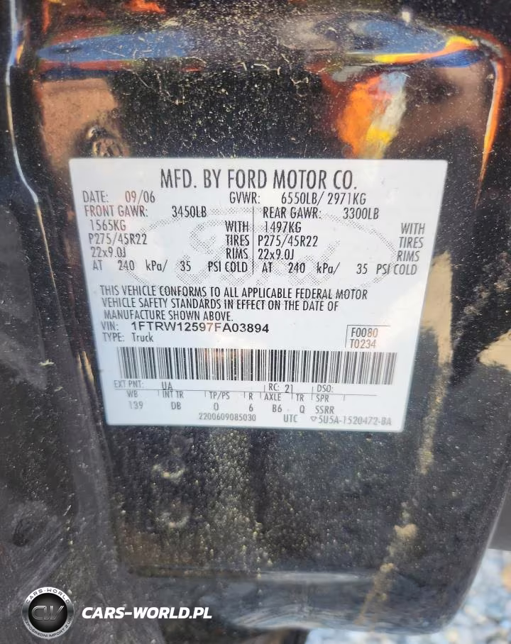 2007 Ford F-150 Styleside VIN:1FTRW12597FA03894 - 12