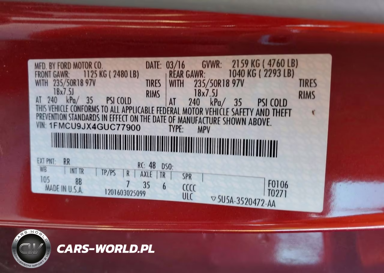 2016 Ford Escape Titanium VIN:1FMCU9JX4GUC77900 - 13