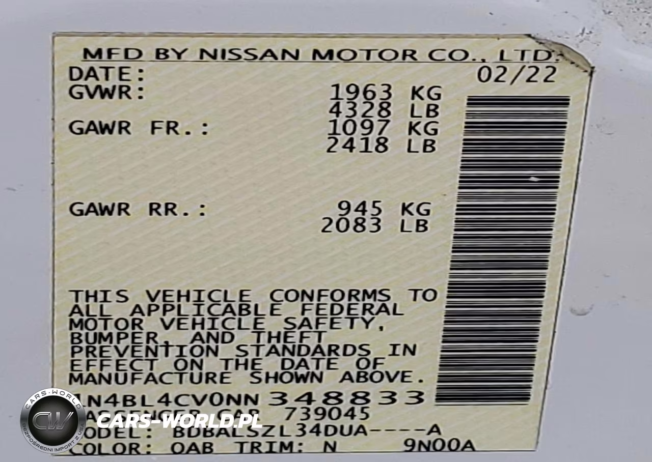 2022 Nissan Altima Sr VIN:1N4BL4CV0NN348833 - 13