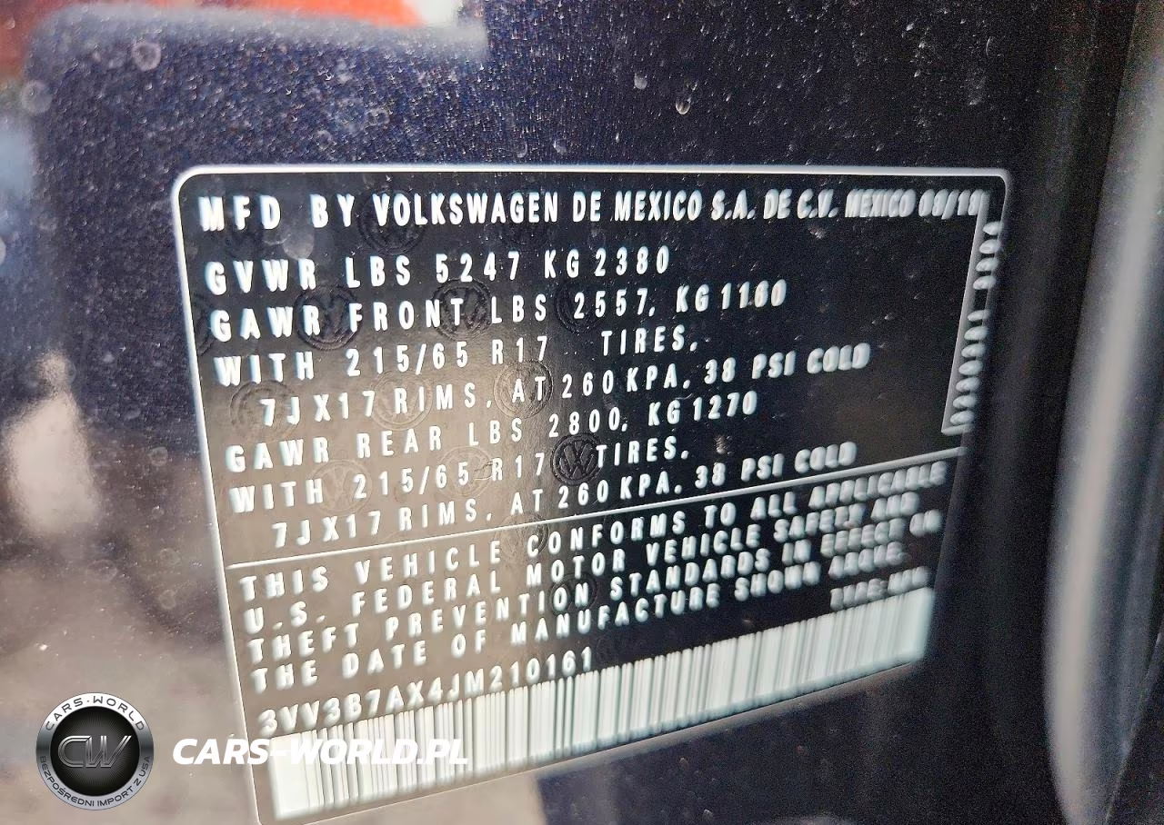 2018 Volkswagen Tiguan Se VIN:3VV3B7AX4JM210161 - 13