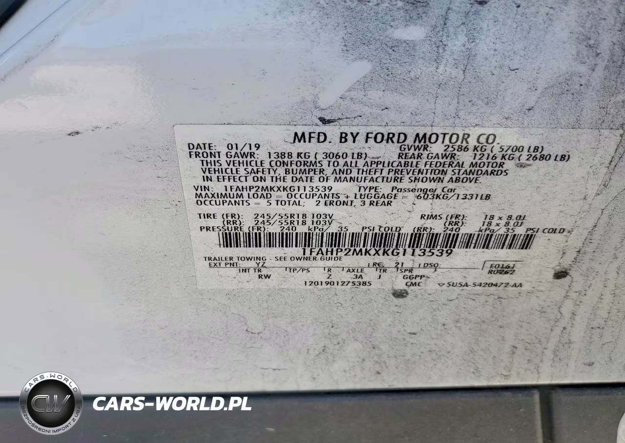 2019 Ford Taurus Police Interceptor VIN:1FAHP2MKXKG113539 - 12