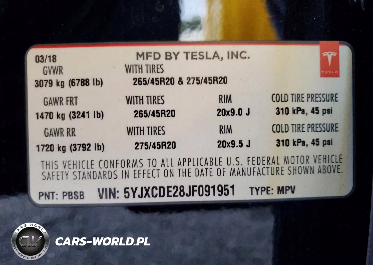 2018 Tesla Model X VIN:5YJXCDE28JF091951 - 14