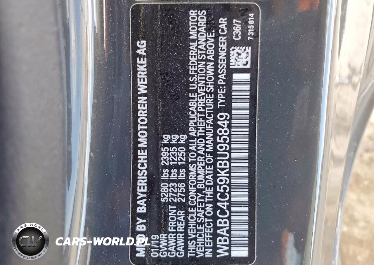 2019 BMW M850Xi VIN:WBABC4C59KBU95849 - 12