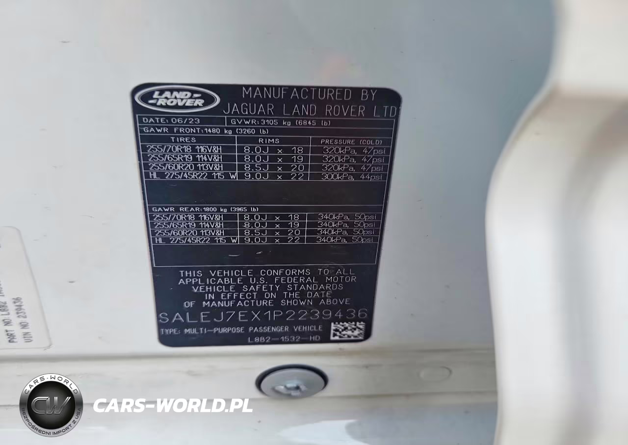 2023 Land Rover Defender 110 S VIN:SALEJ7EX1P2239436 - 14