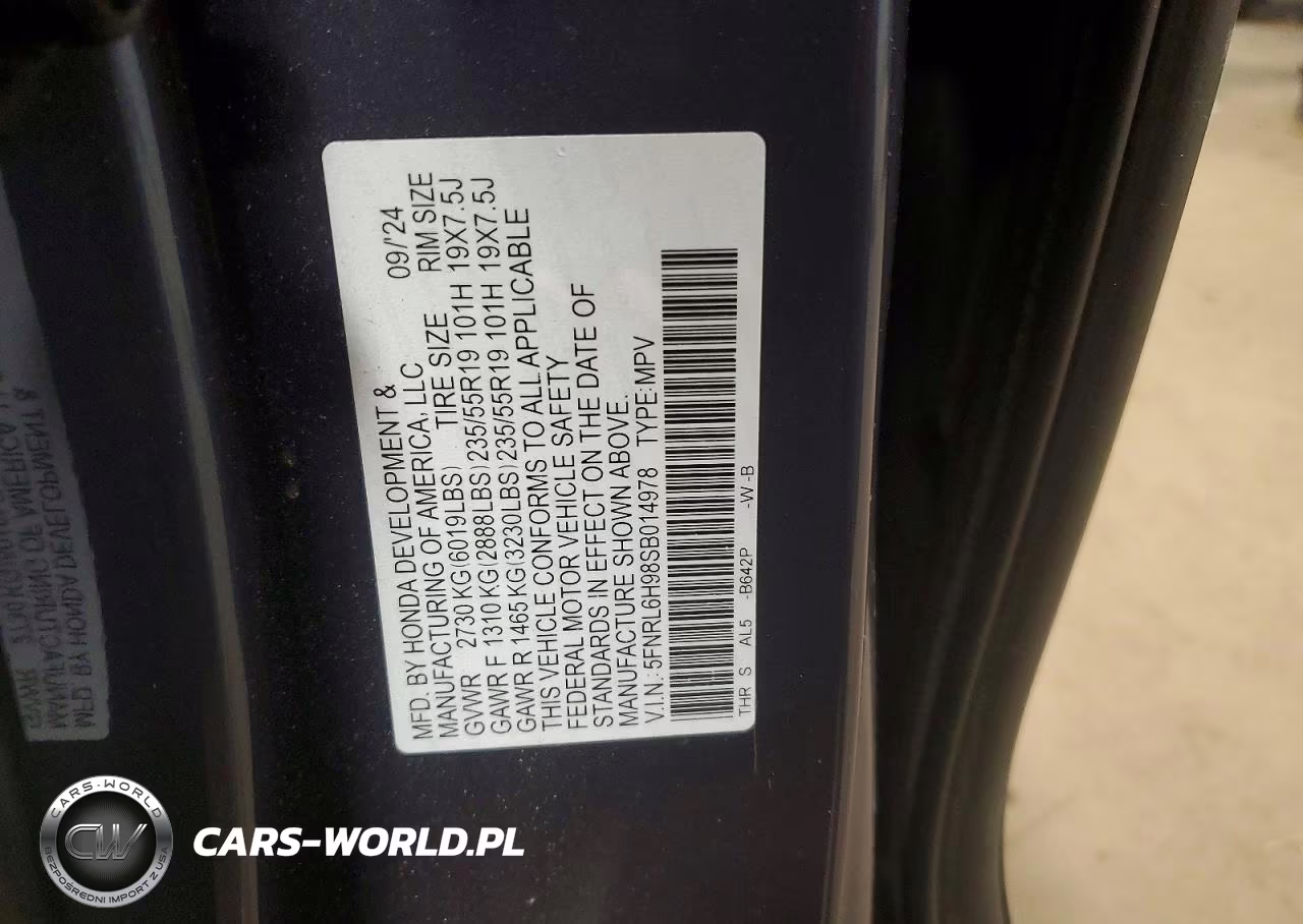 2025 Honda Odyssey Elite VIN:5FNRL6H98SB014978 - 13