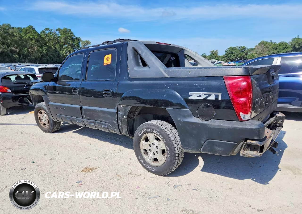 2002 Chevrolet Avalanche 1500 4D 4X VIN:3GNEK13T32G196484 - 2
