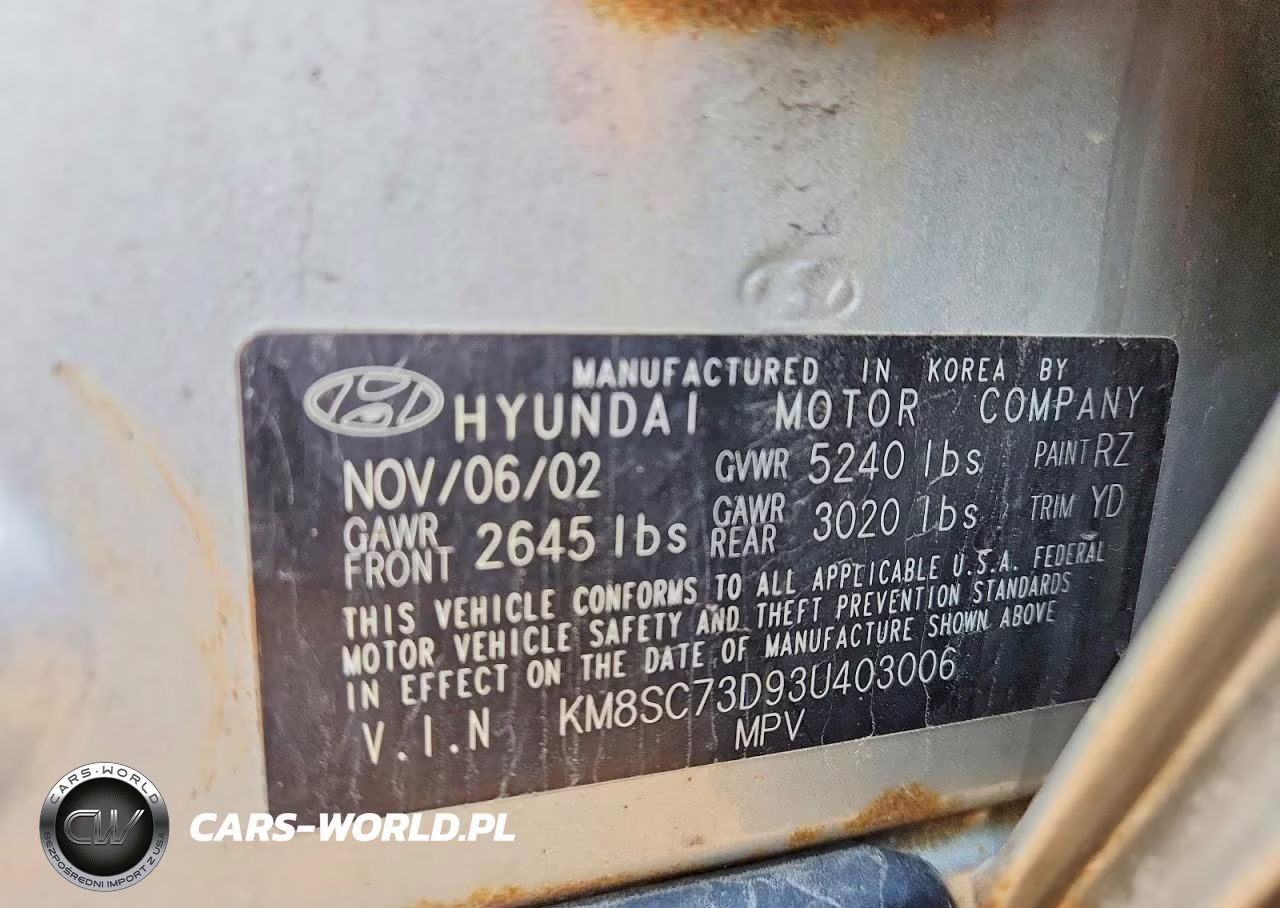2003 Hyundai Santa Fe Gls VIN:KM8SC73D93U403006 - 13