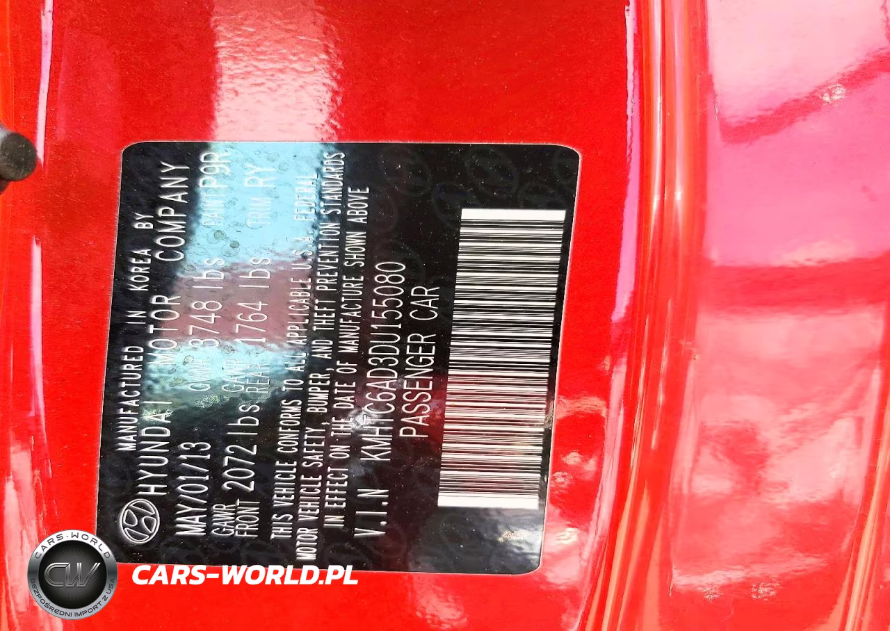 2013 Hyundai Veloster Base VIN:KMHTC6AD3DU155080 - 13