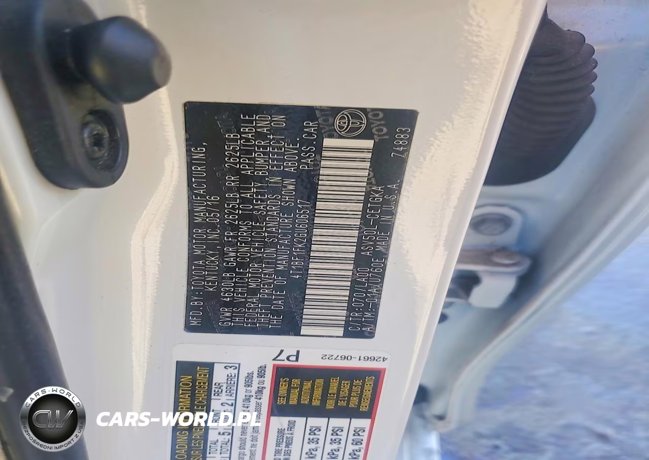 2016 Toyota Camry Xle VIN:4T1BF1FK2GU606517 - 12
