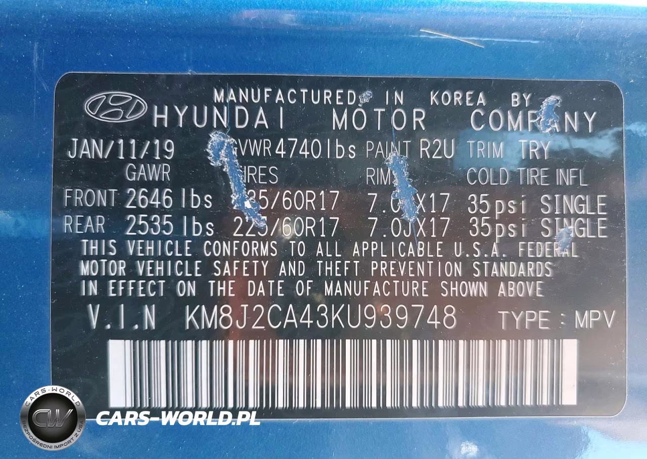 2019 Hyundai Tucson VIN:KM8J2CA43KU939748 - 13