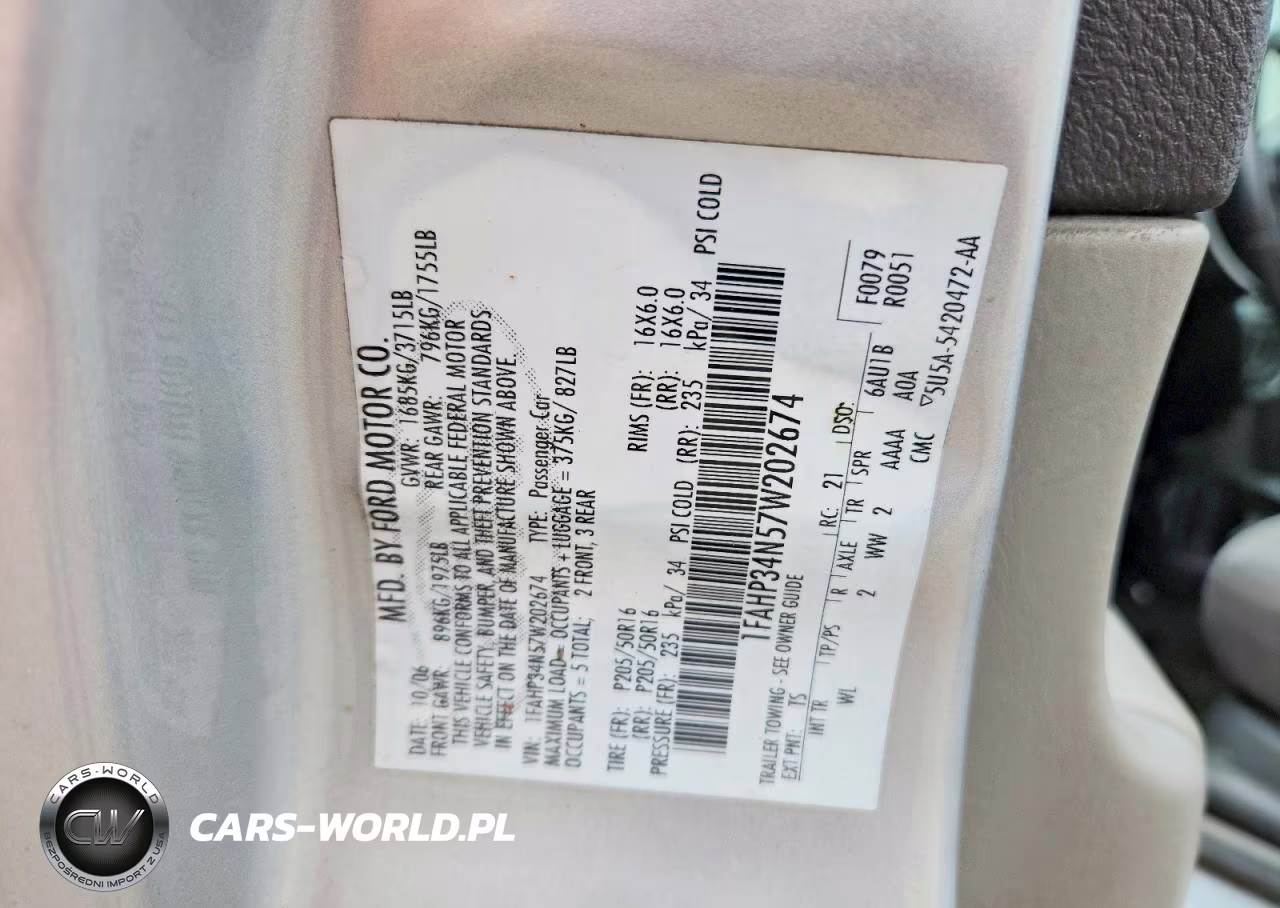2007 Ford Focus Zx4 VIN:1FAHP34N57W202674 - 13
