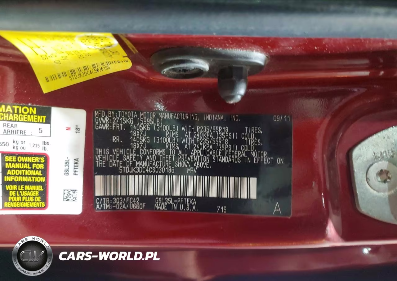 2012 Toyota Sienna Le VIN:5TDJK3DC4CS030186 - 14