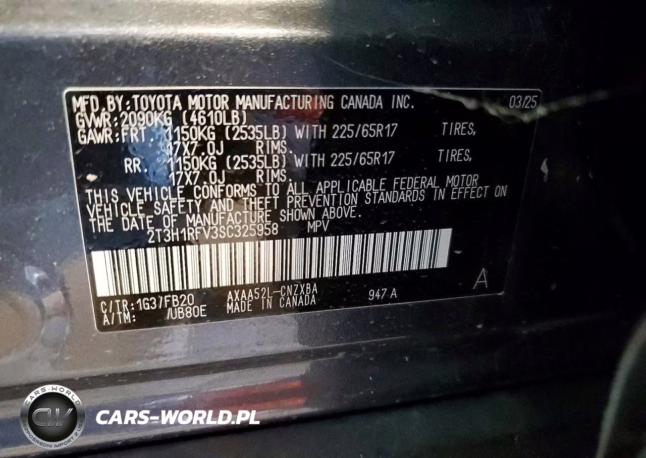 2025 Toyota Rav4 Le VIN:2T3H1RFV3SC325958 - 12