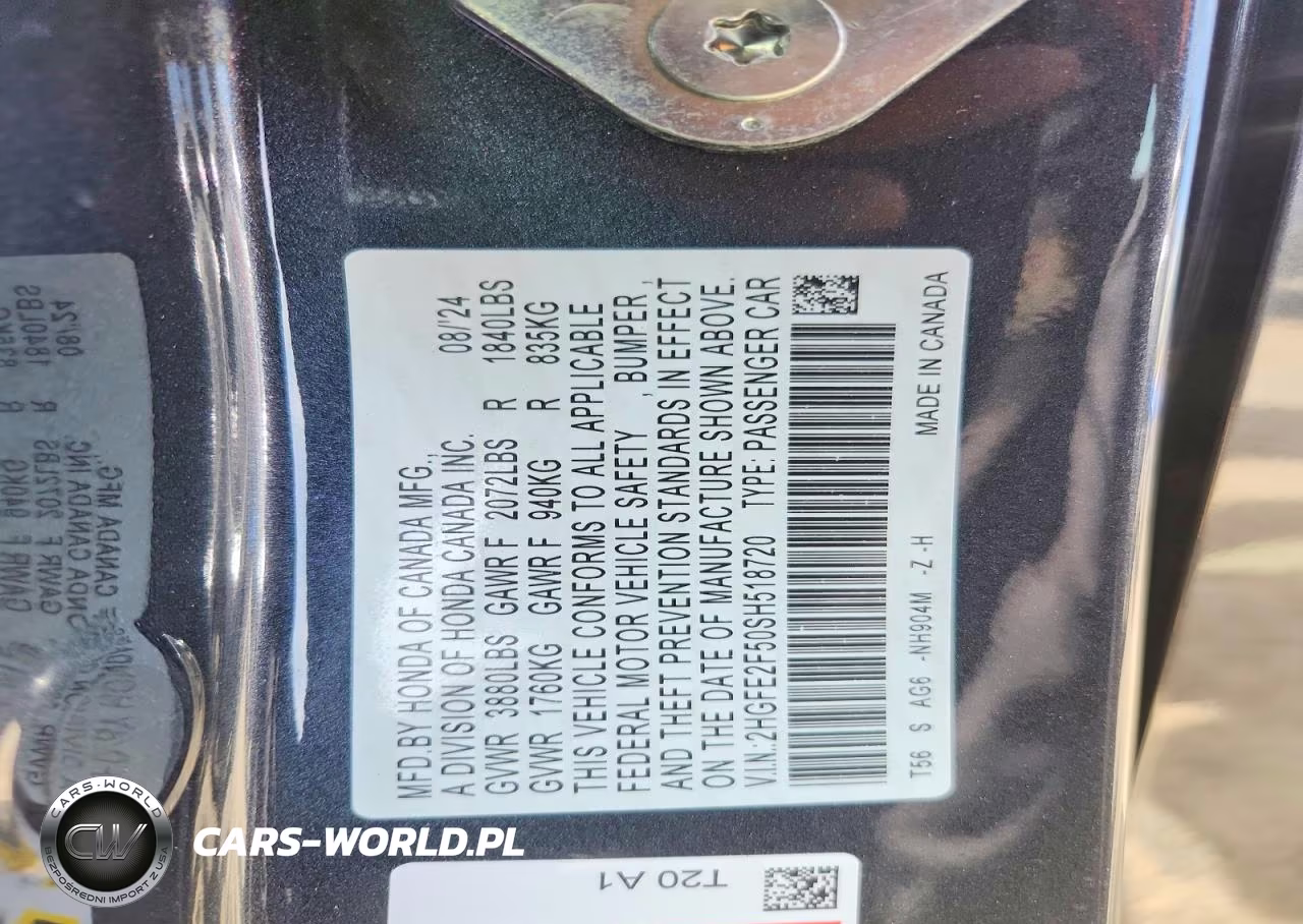 2025 Honda Civic Sport VIN:2HGFE2F50SH518720 - 12
