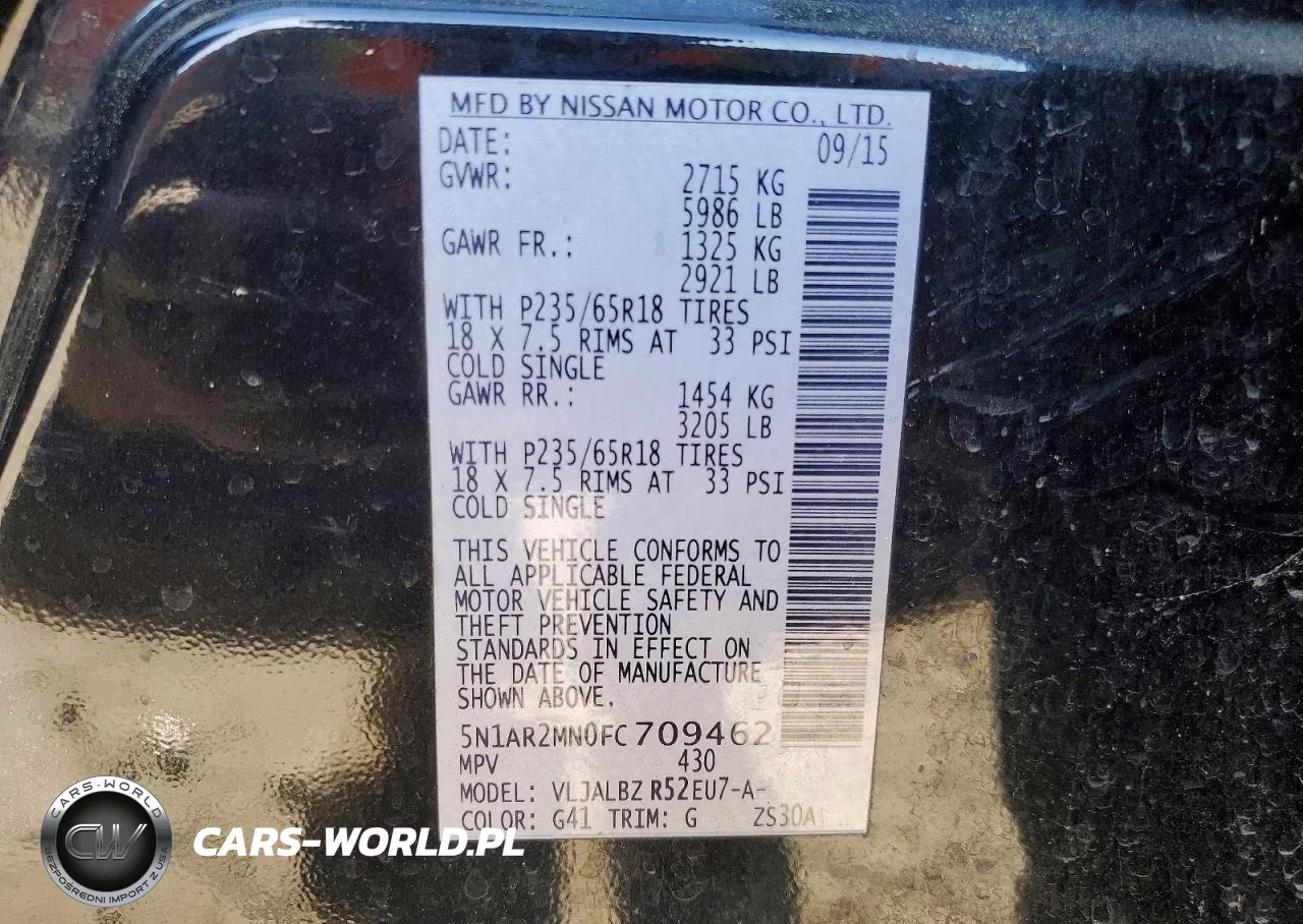 2015 Nissan Pathfinder S VIN:5N1AR2MN0FC709462 - 13