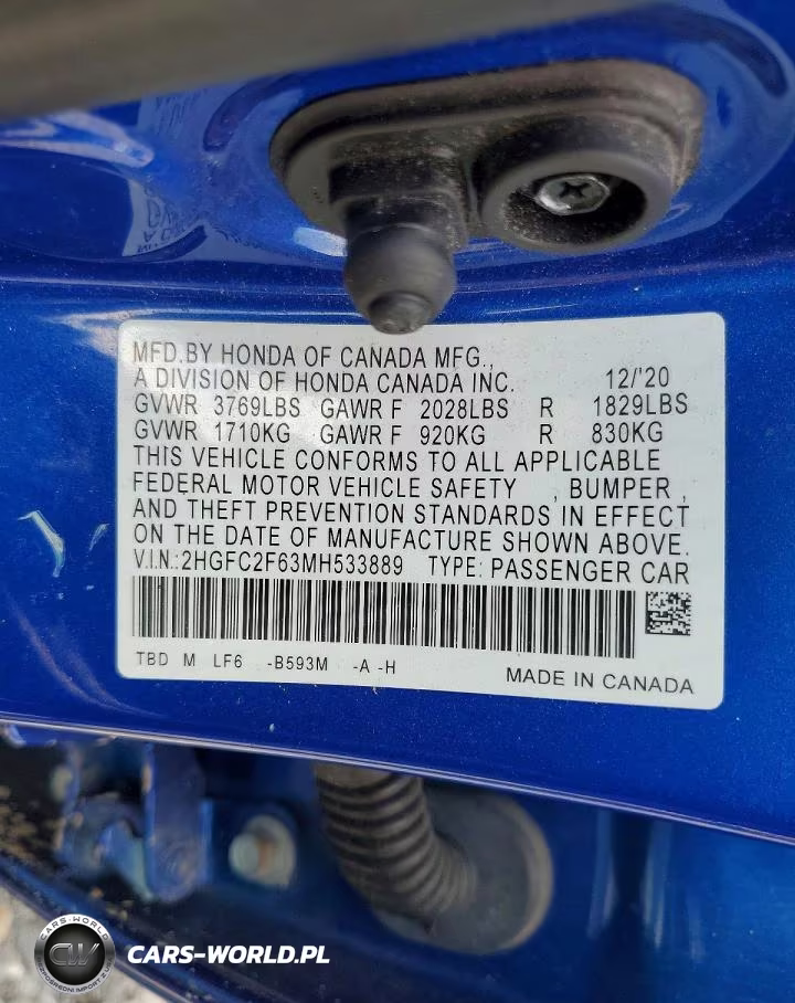 2021 Honda Civic Lx VIN:2HGFC2F63MH533889 - 12
