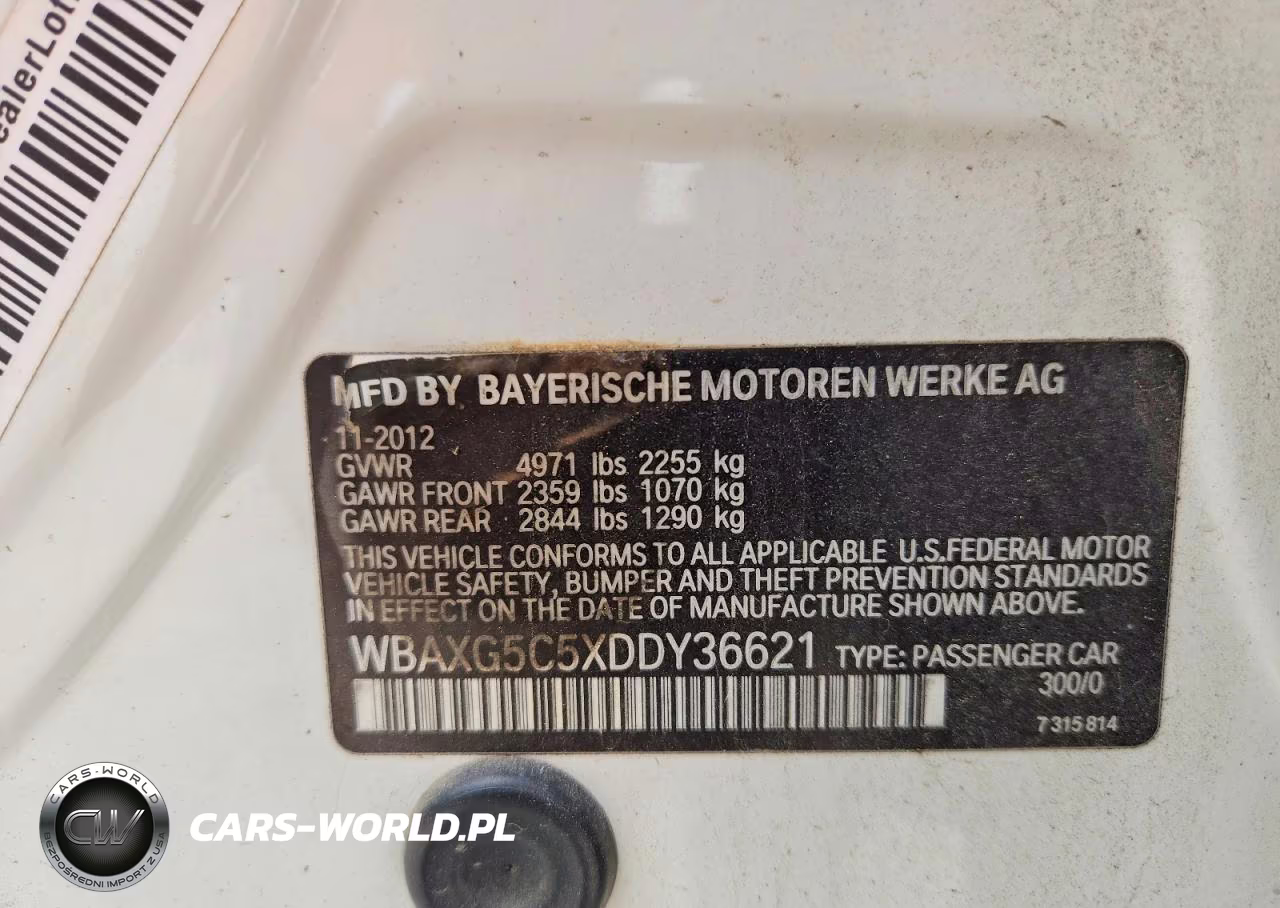 2013 BMW 528 I VIN:WBAXG5C5XDDY36621 - 13