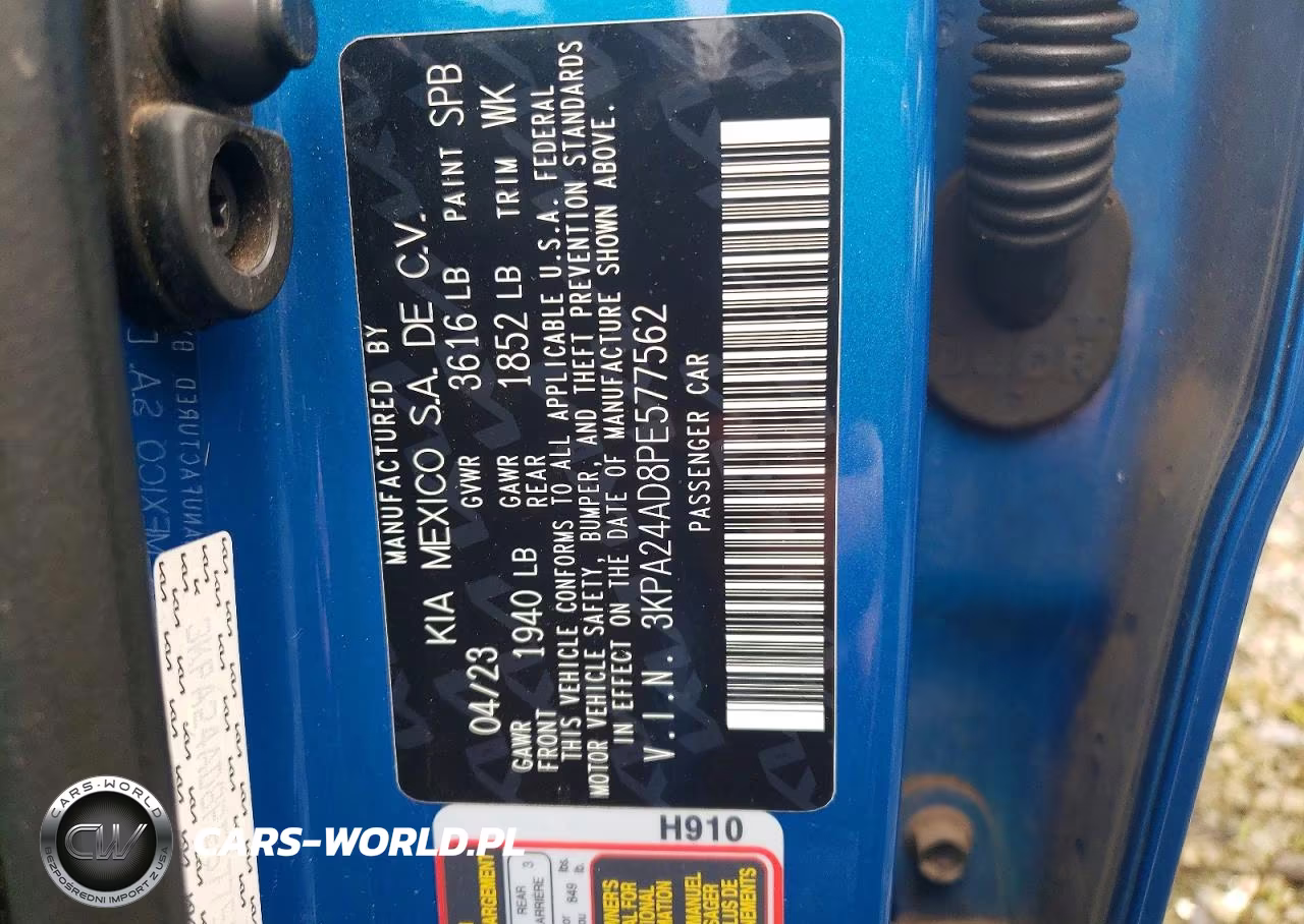 2023 Kia Rio S VIN:3KPA24AD8PE577562 - 12