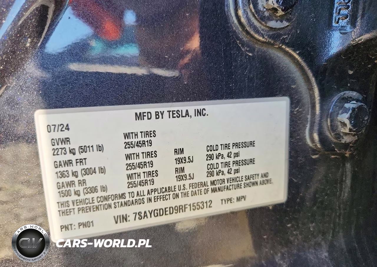 2024 Tesla Model Y VIN:7SAYGDED9RF155312 - 12