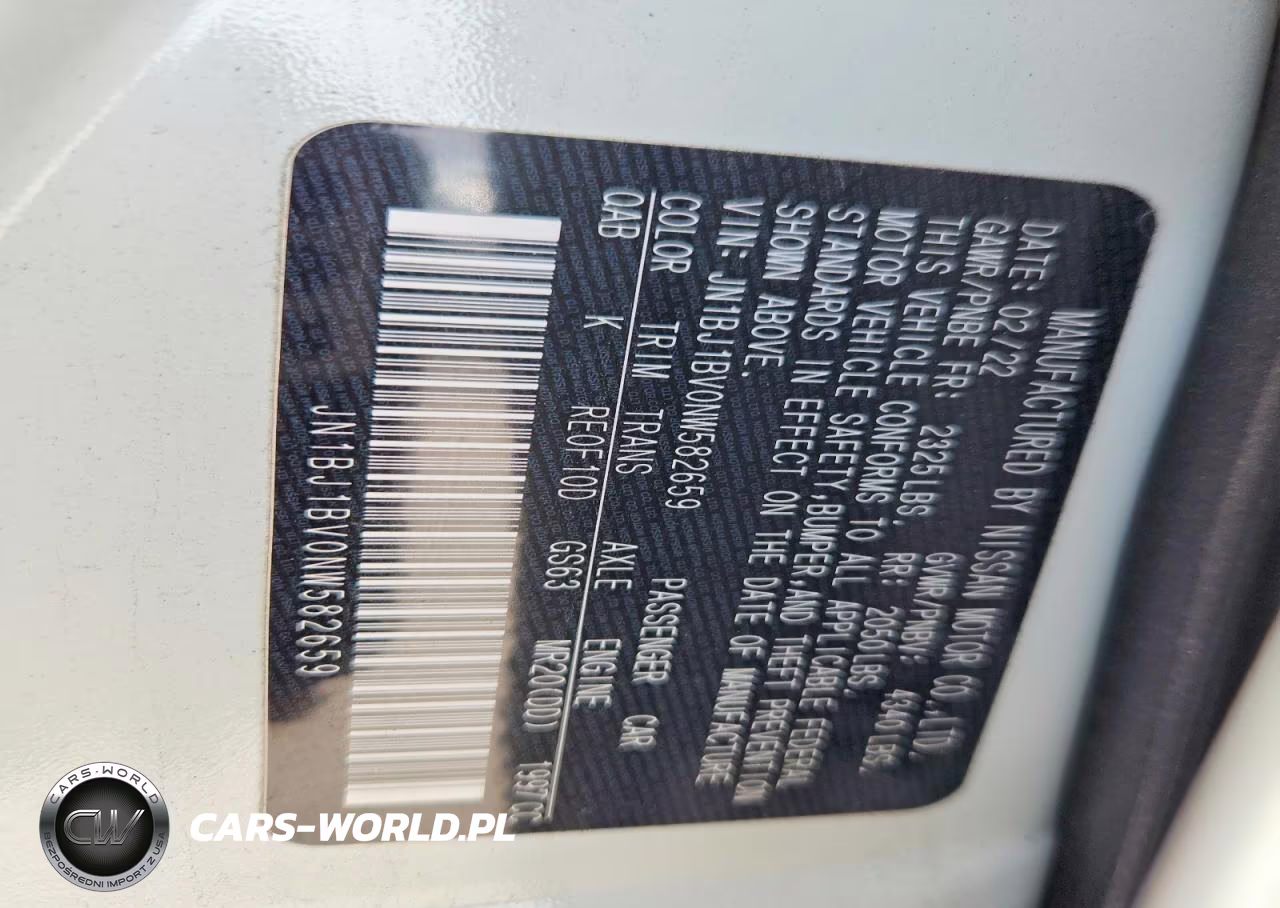 2022 Nissan Rogue Sport Sv Fwd Xtronic Cvt VIN:JN1BJ1BV0NW582659 - 13
