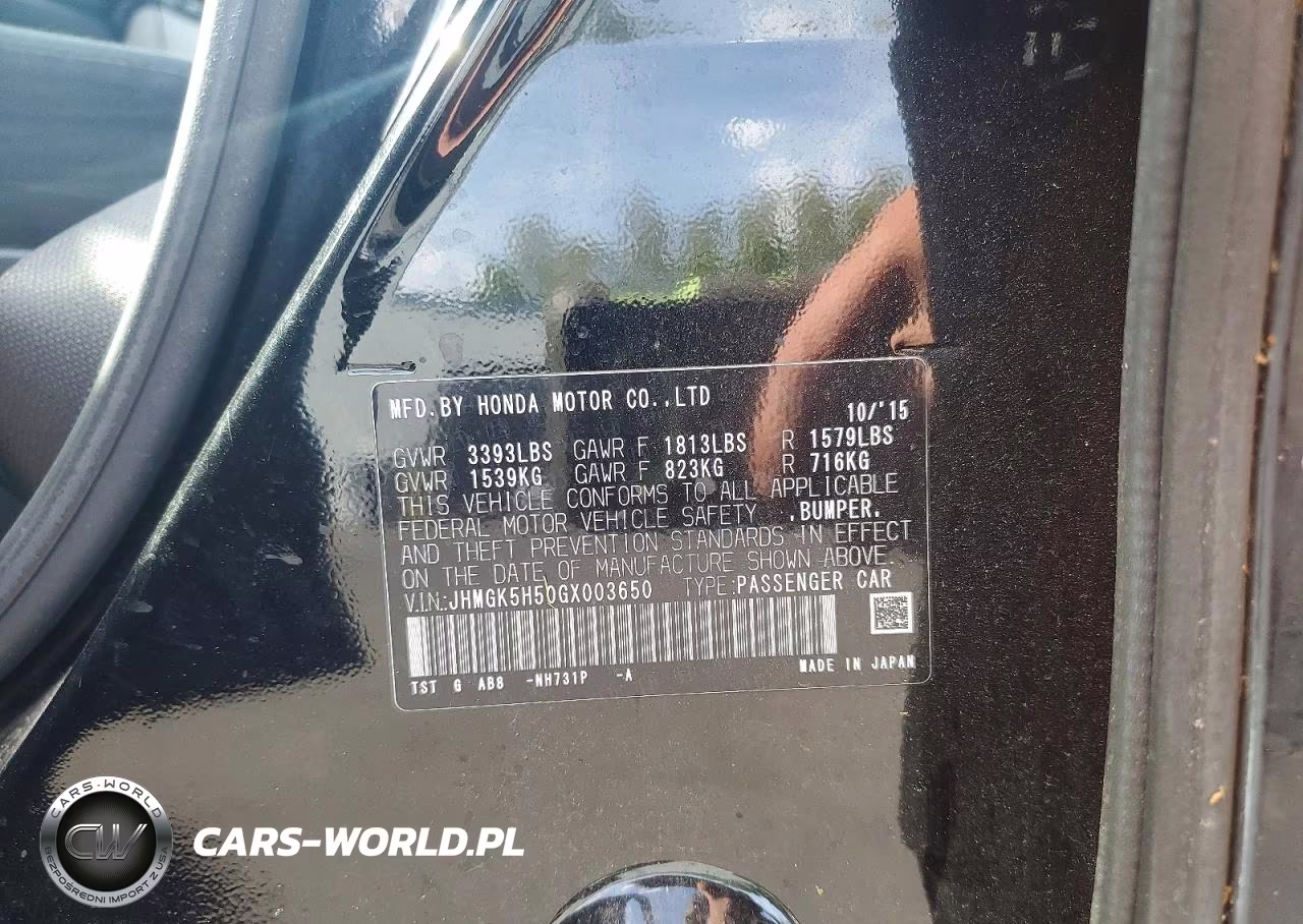 2016 Honda Fit Lx VIN:JHMGK5H50GX003650 - 13