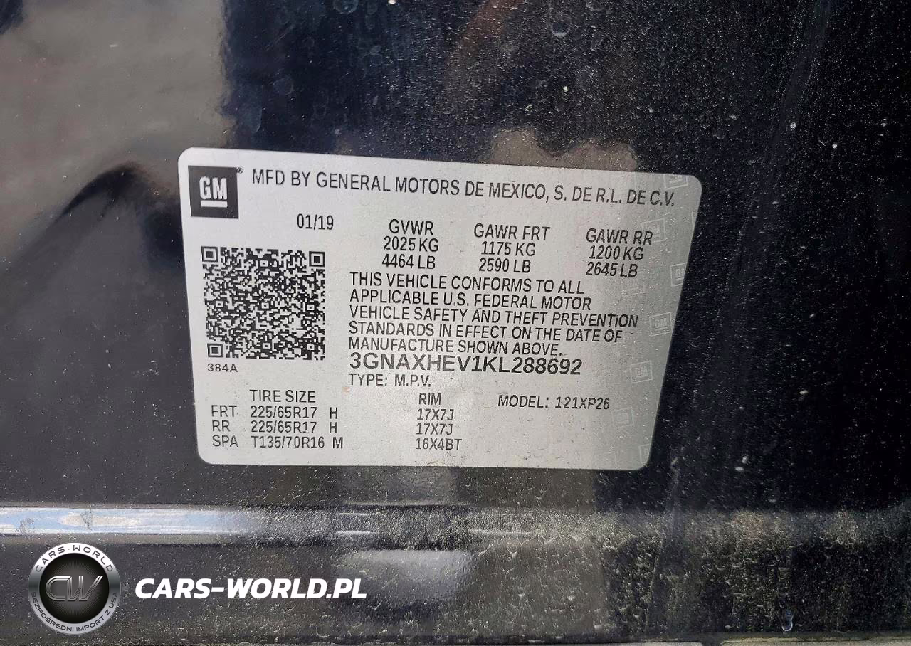 2019 Chevrolet Equinox Ls VIN:3GNAXHEV1KL288692 - 13