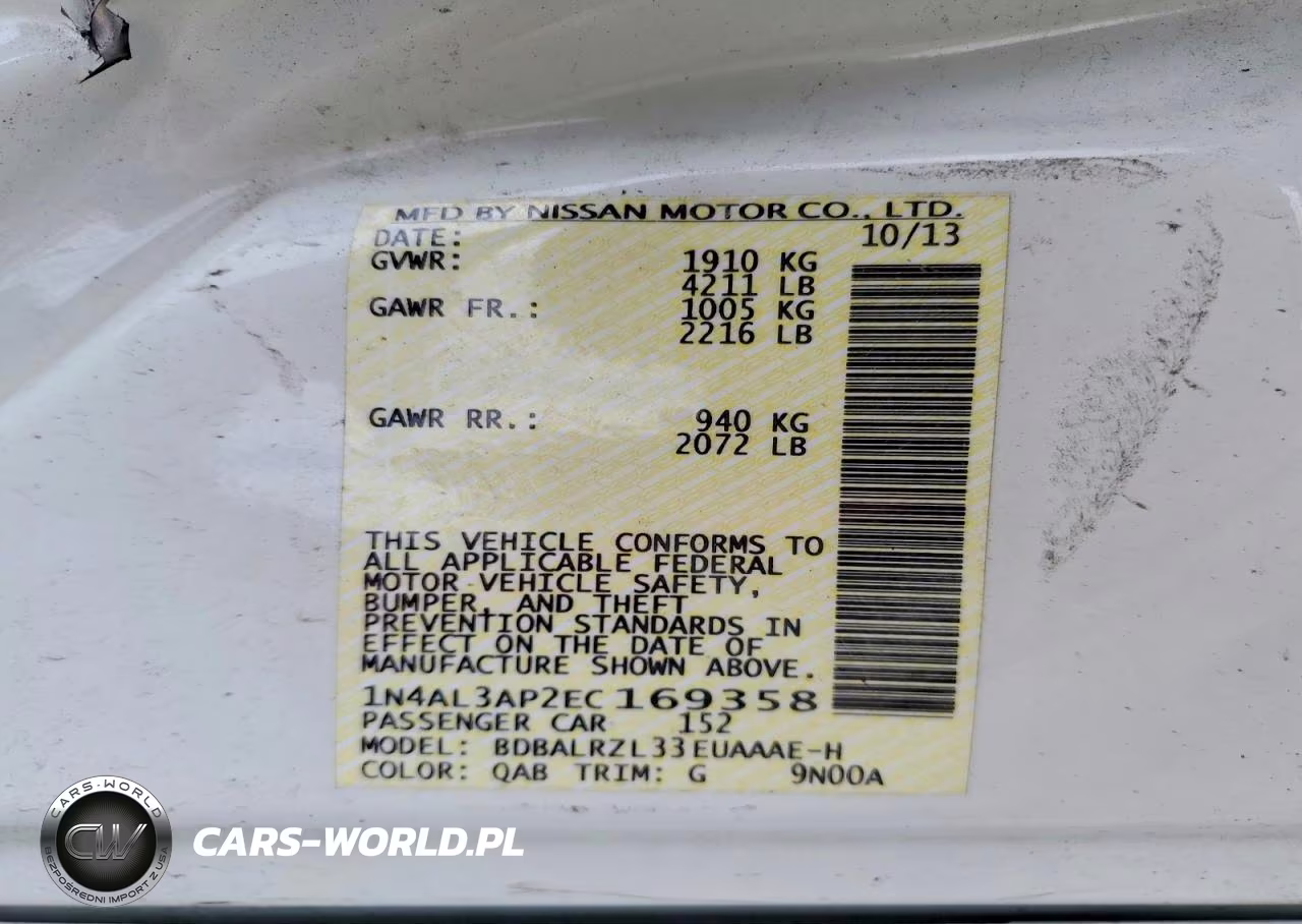 2014 Nissan Altima 2.5 S VIN:1N4AL3AP2EC169358 - 12