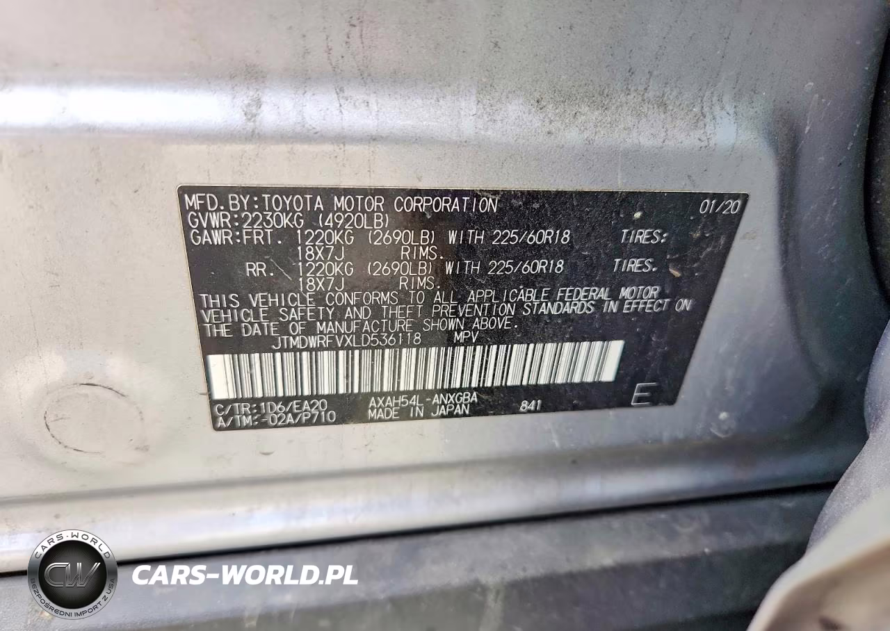 2020 Toyota Rav4 Limited VIN:JTMDWRFVXLD536118 - 13