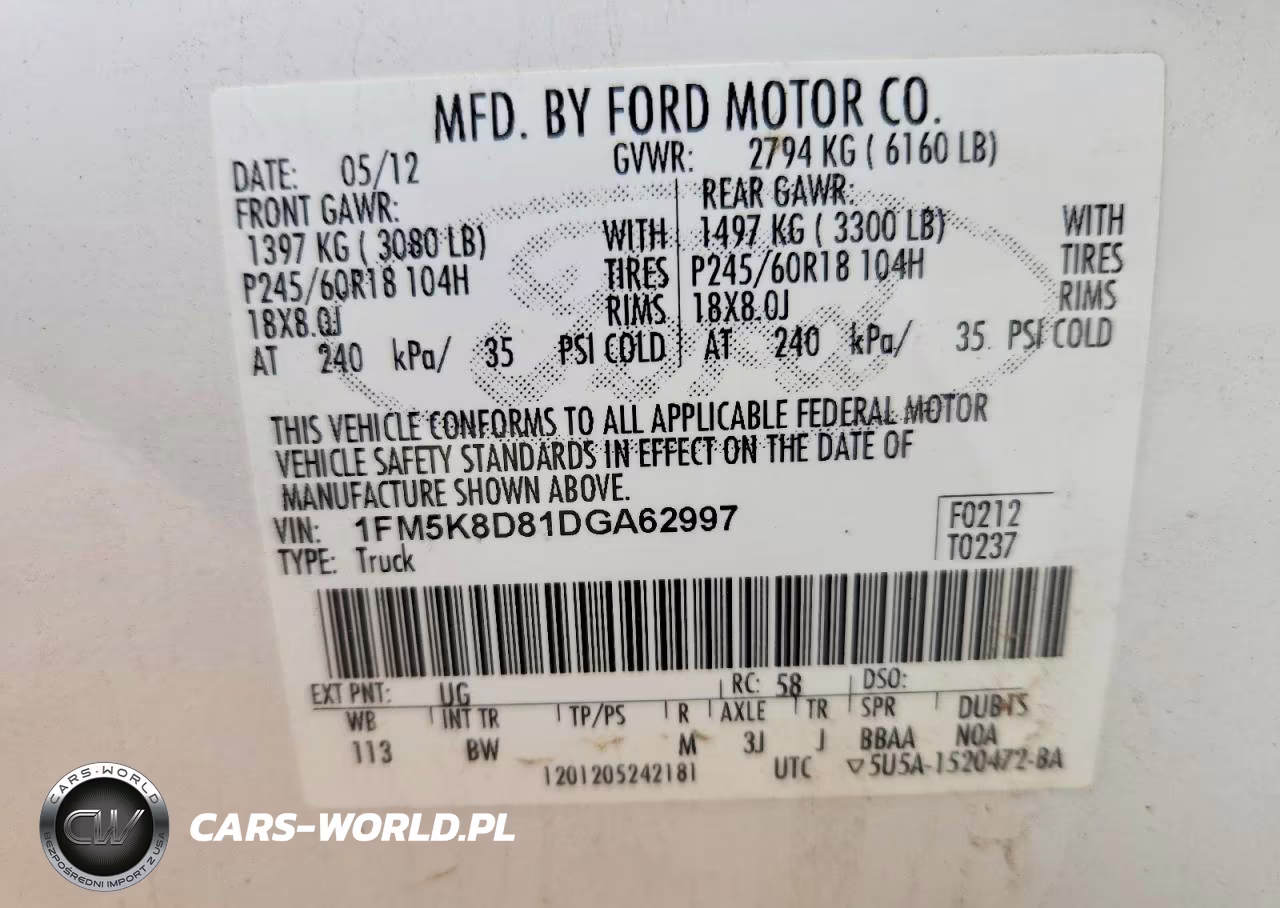 FORD EXPLORER X VIN:1FM5K8D81DGA62997 - 14