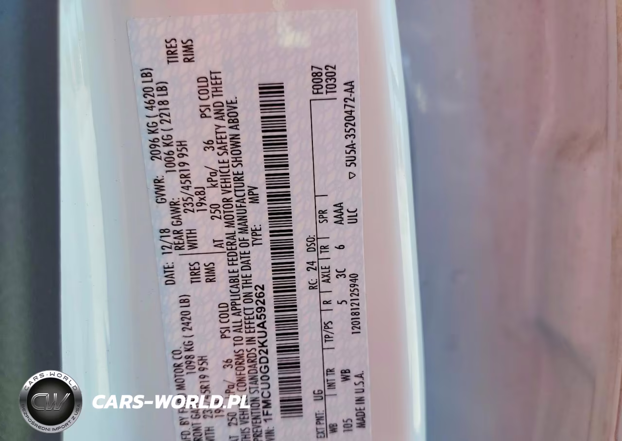 2019 Ford Escape Se VIN:1FMCU0GD2KUA59262 - 13