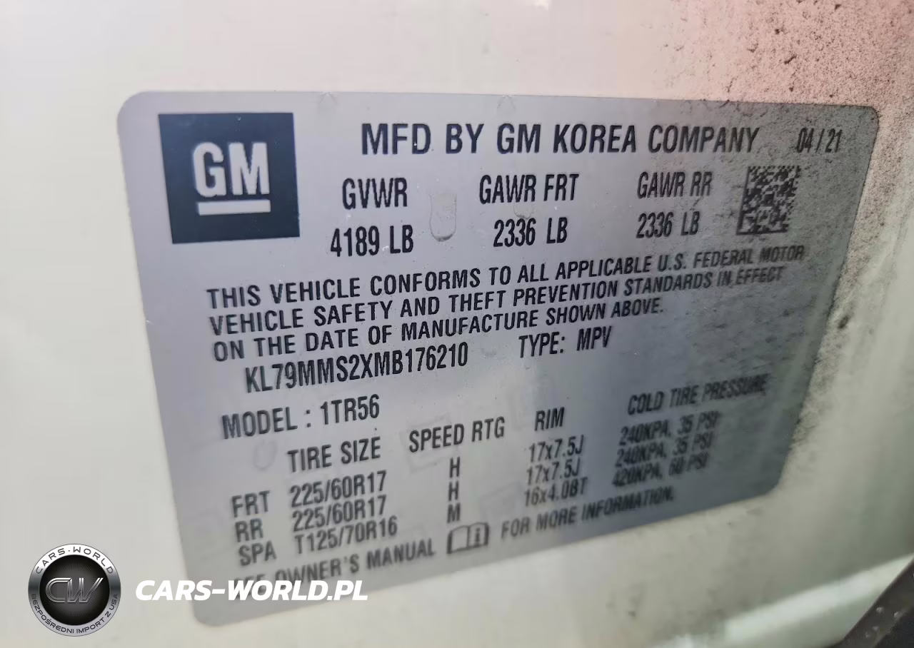 2021 Chevrolet Trailblazer Ls VIN:KL79MMS2XMB176210 - 14