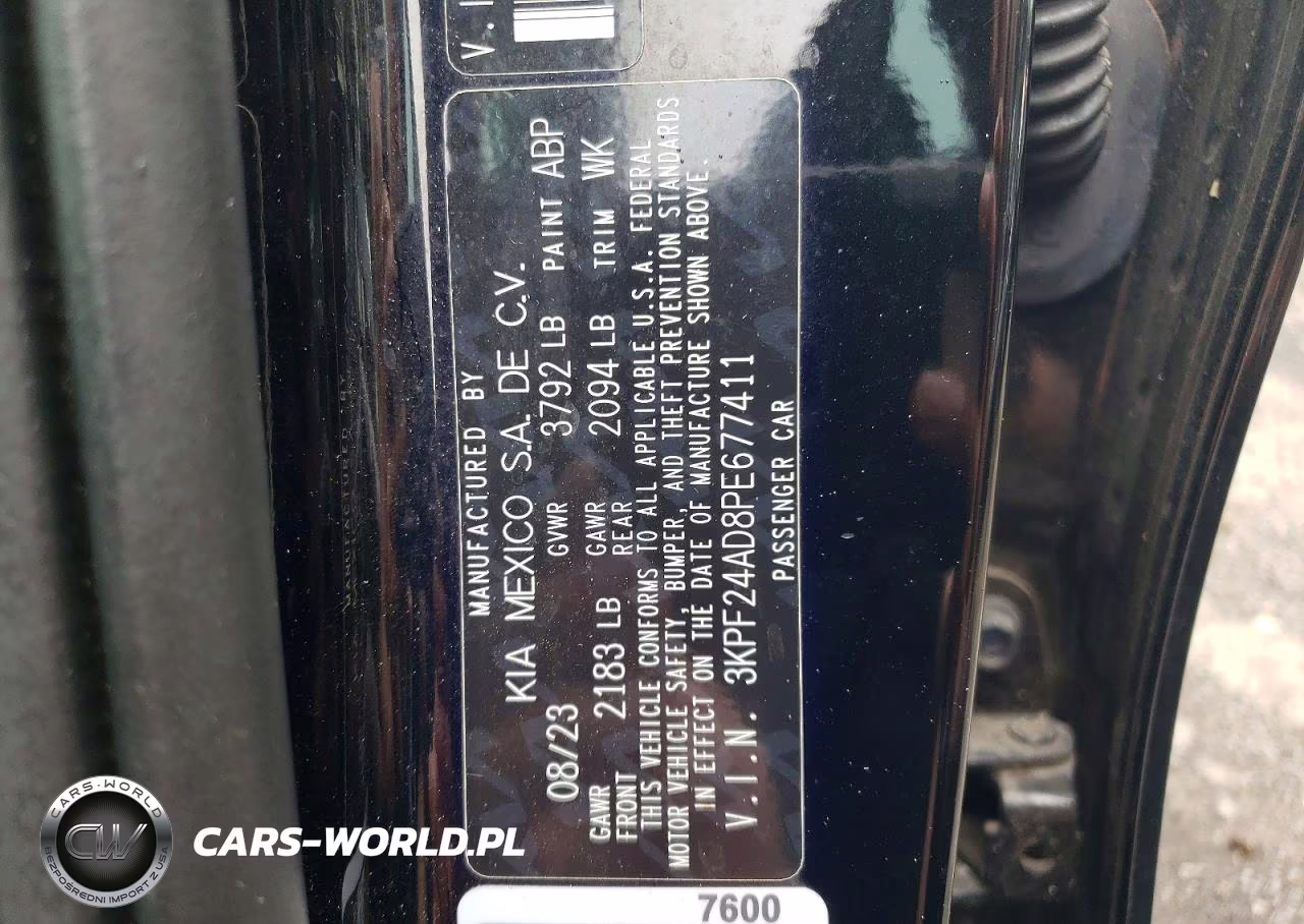 2023 Kia Forte Lx VIN:3KPF24AD8PE677411 - 12