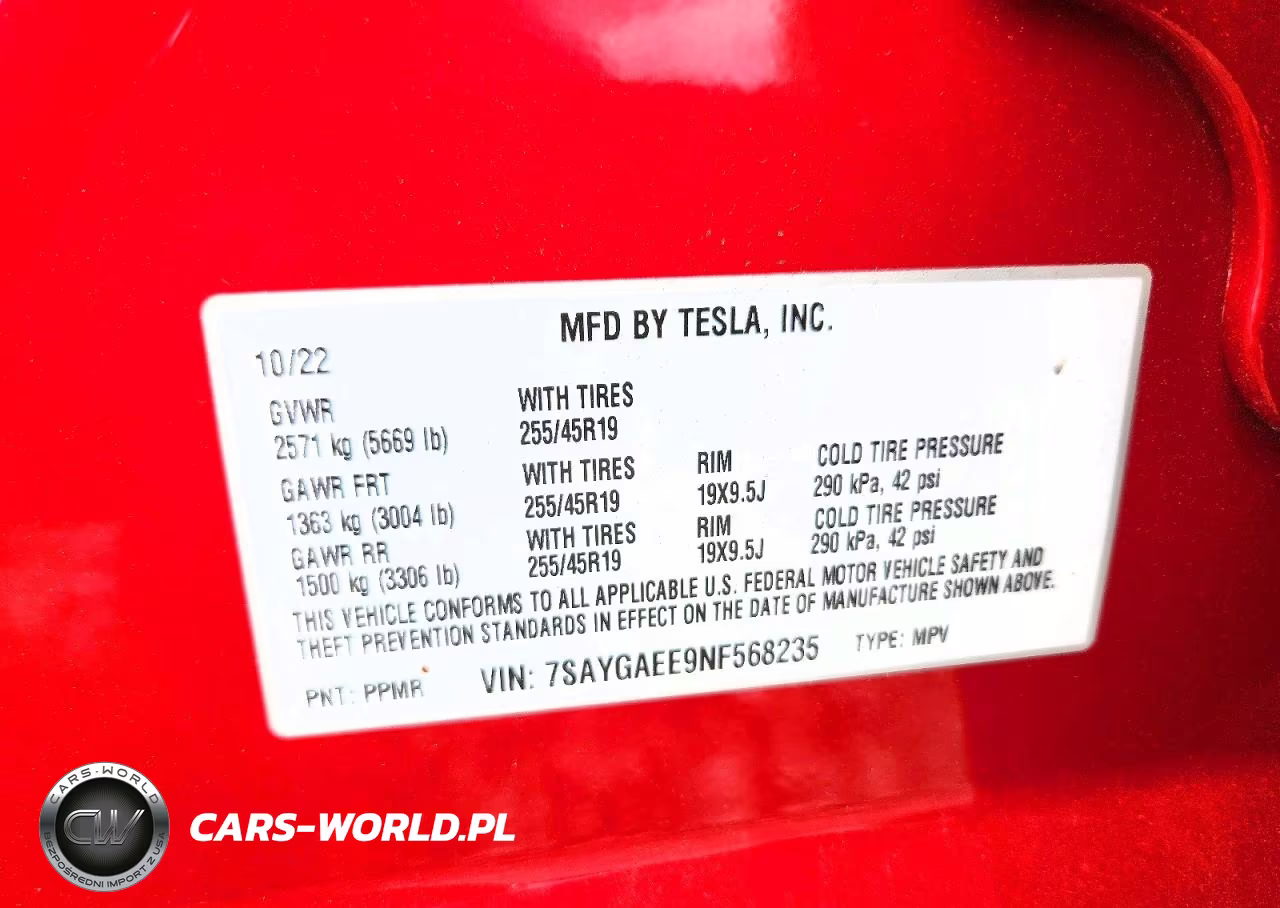 2022 Tesla Model Y VIN:7SAYGAEE9NF568235 - 13