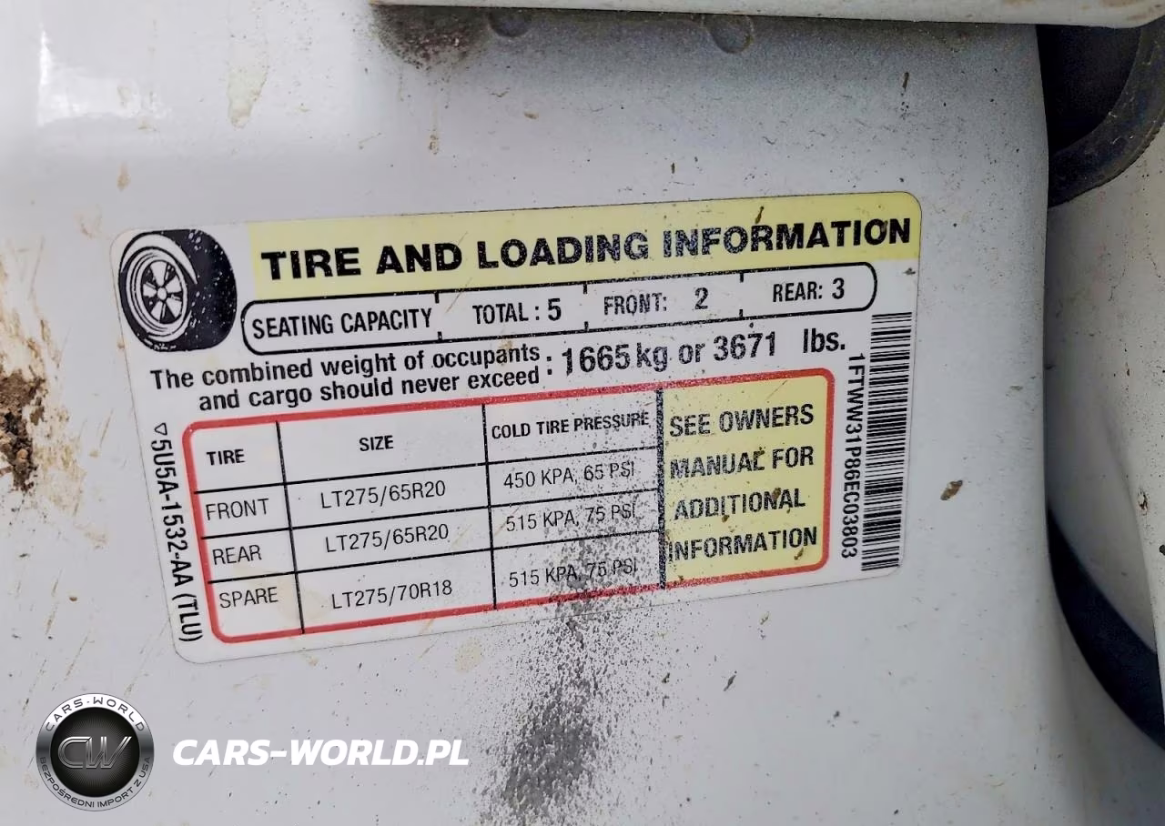 2006 Ford F350 Srw Super Duty VIN:1FTWW31P86EC03803 - 14
