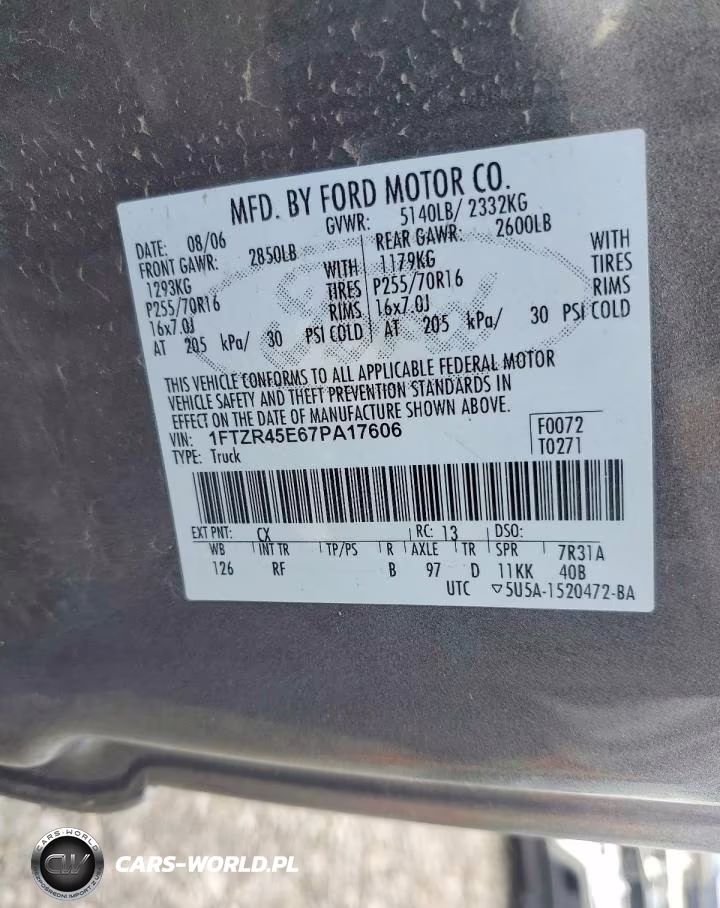 2007 Ford Ranger Super Cab VIN:1FTZR45E67PA17606 - 12
