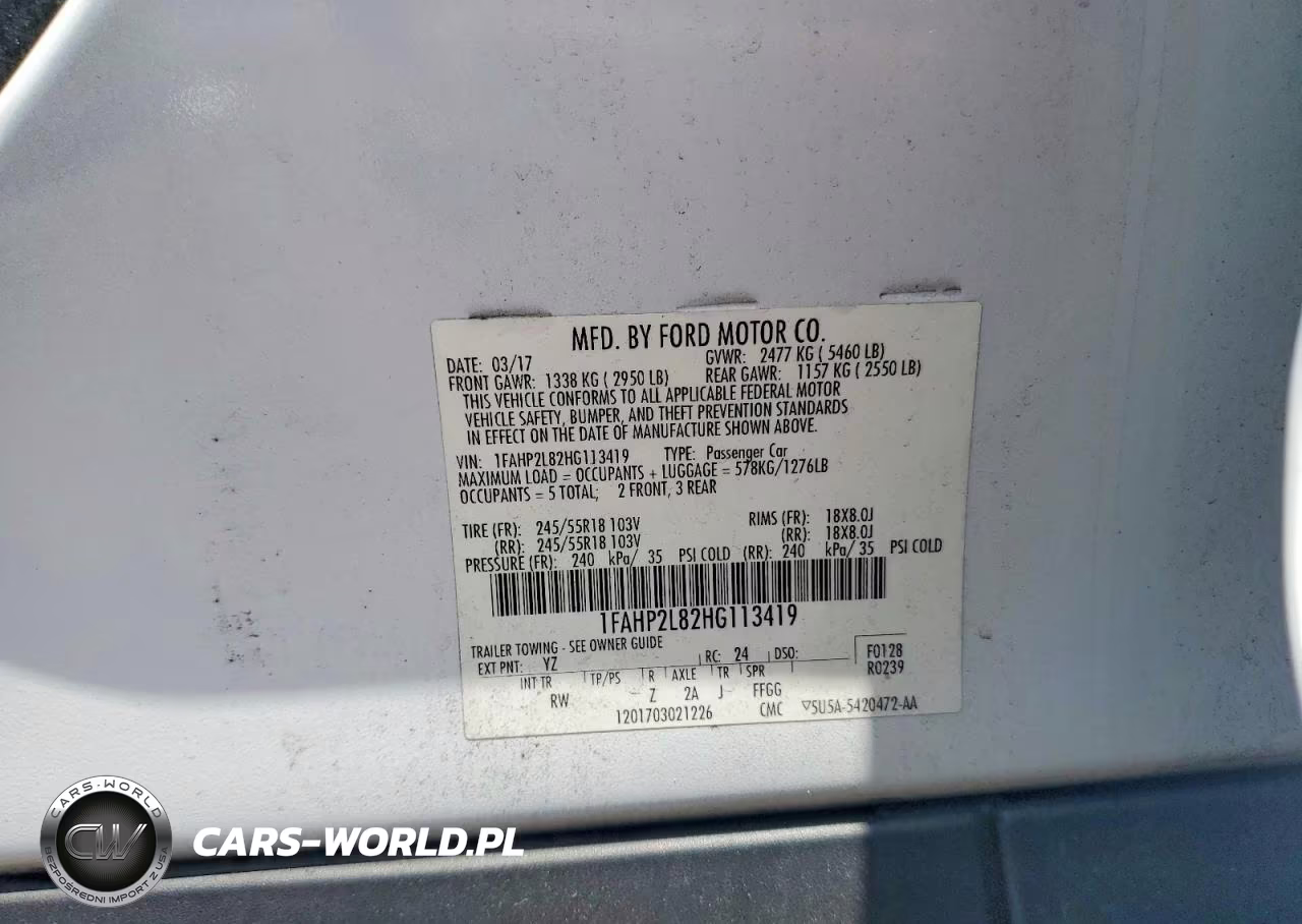 2017 Ford Taurus Police Interceptor VIN:1FAHP2L82HG113419 - 12