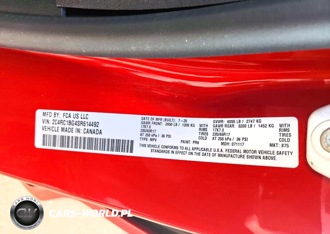 2025 Chrysler Pacifica Select VIN:2C4RC1BG4SR614492 - 14