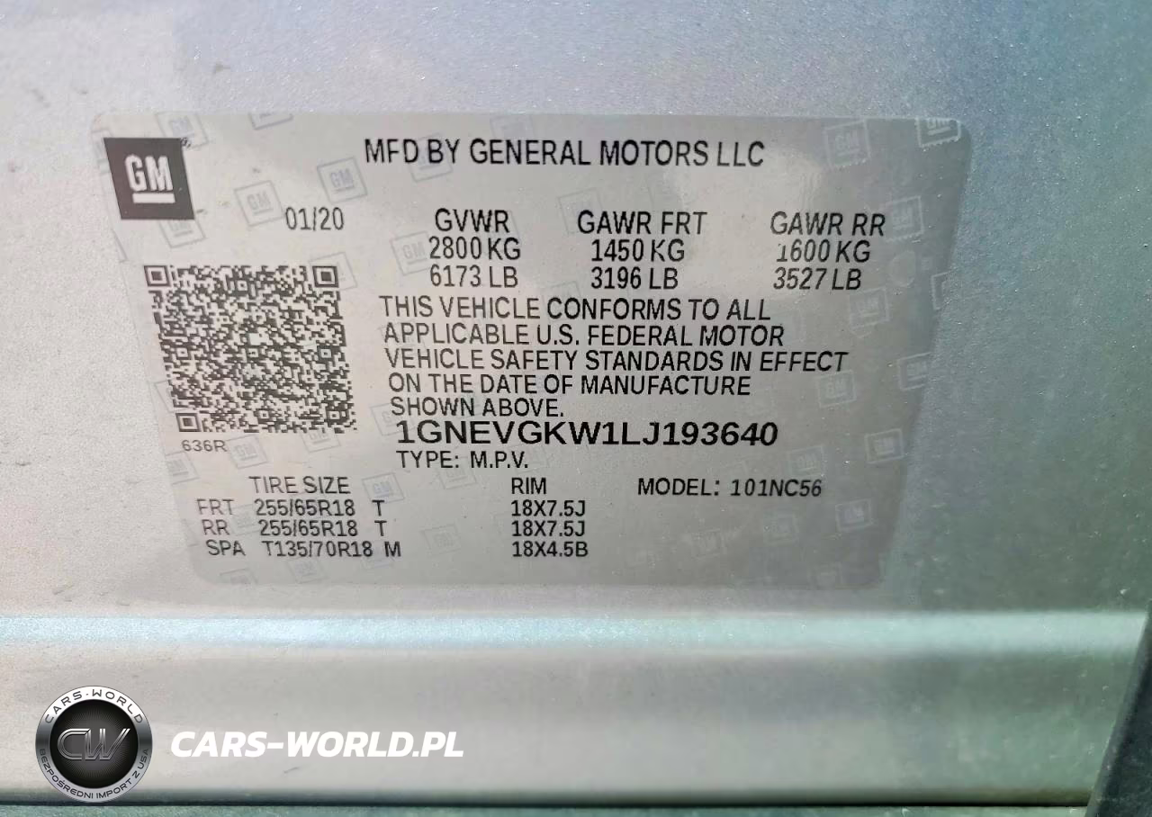2020 Chevrolet Traverse Lt VIN:1GNEVGKW1LJ193640 - 13