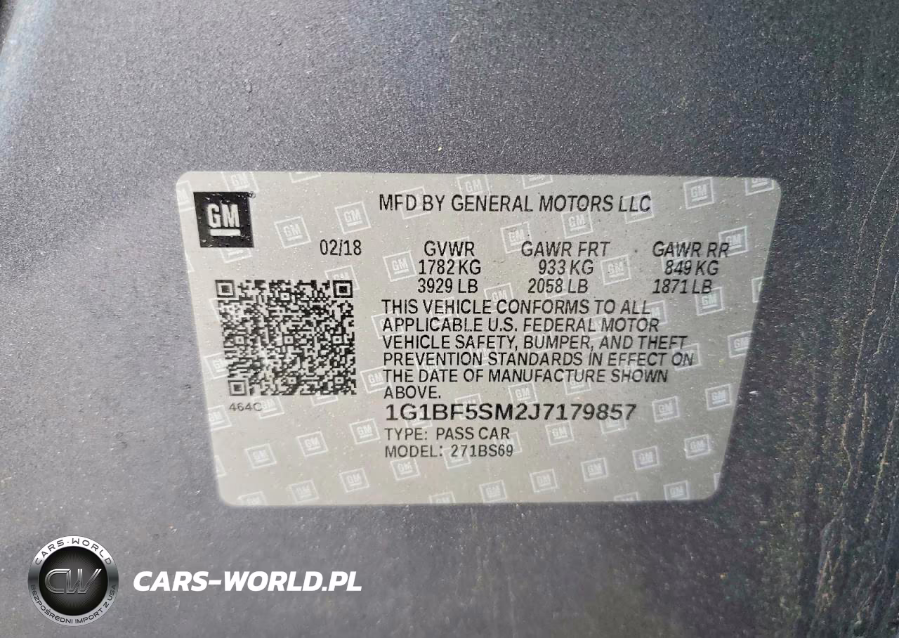 2018 Chevrolet Cruze Premier VIN:1G1BF5SM2J7179857 - 12