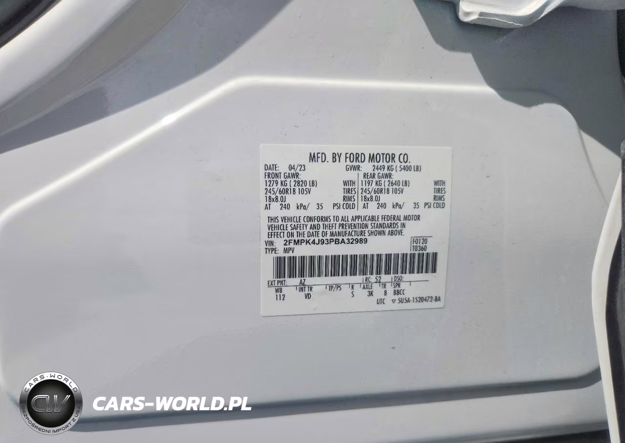 2023 Ford Edge Sel VIN:2FMPK4J93PBA32989 - 12