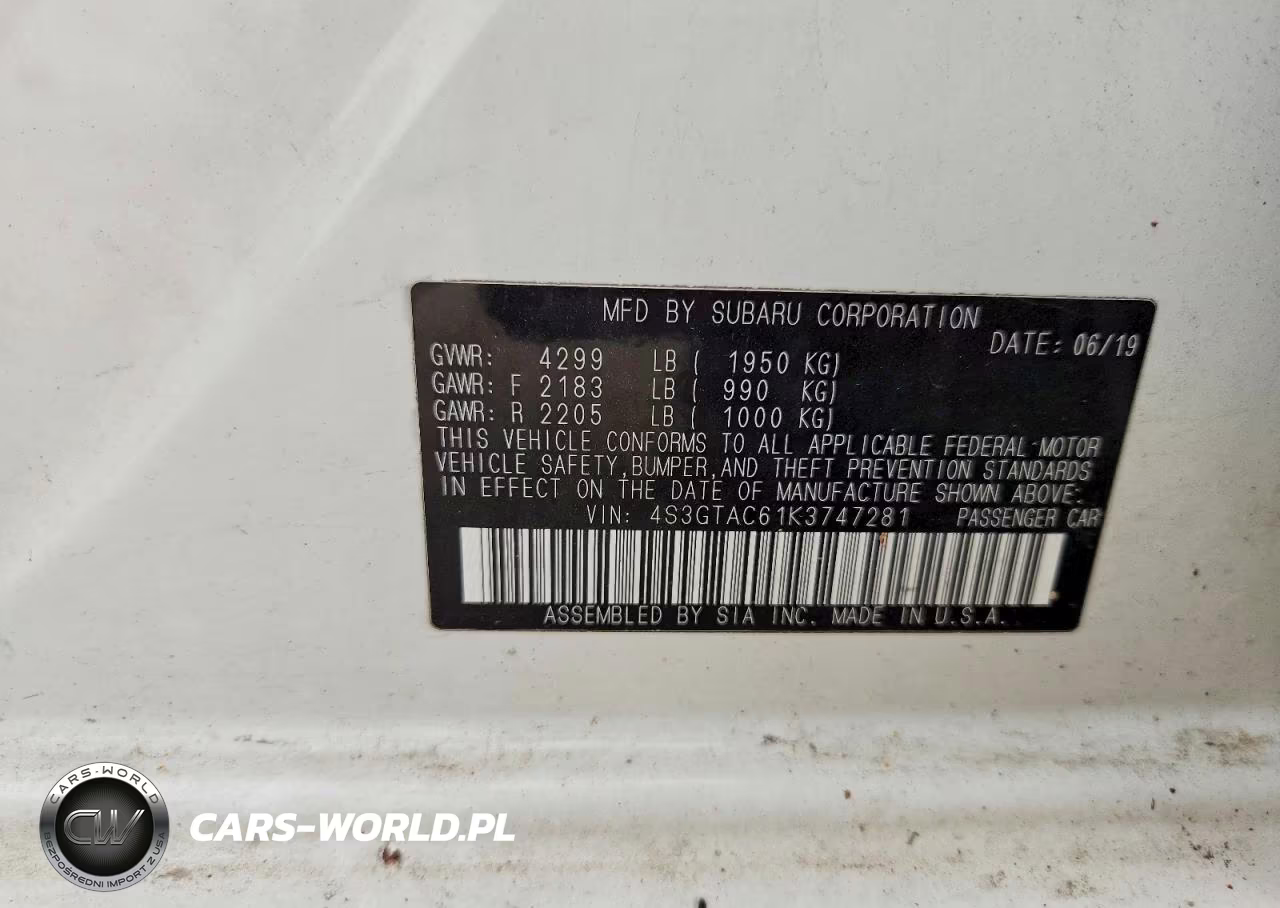 2019 Subaru Impreza Premium VIN:4S3GTAC61K3747281 - 12