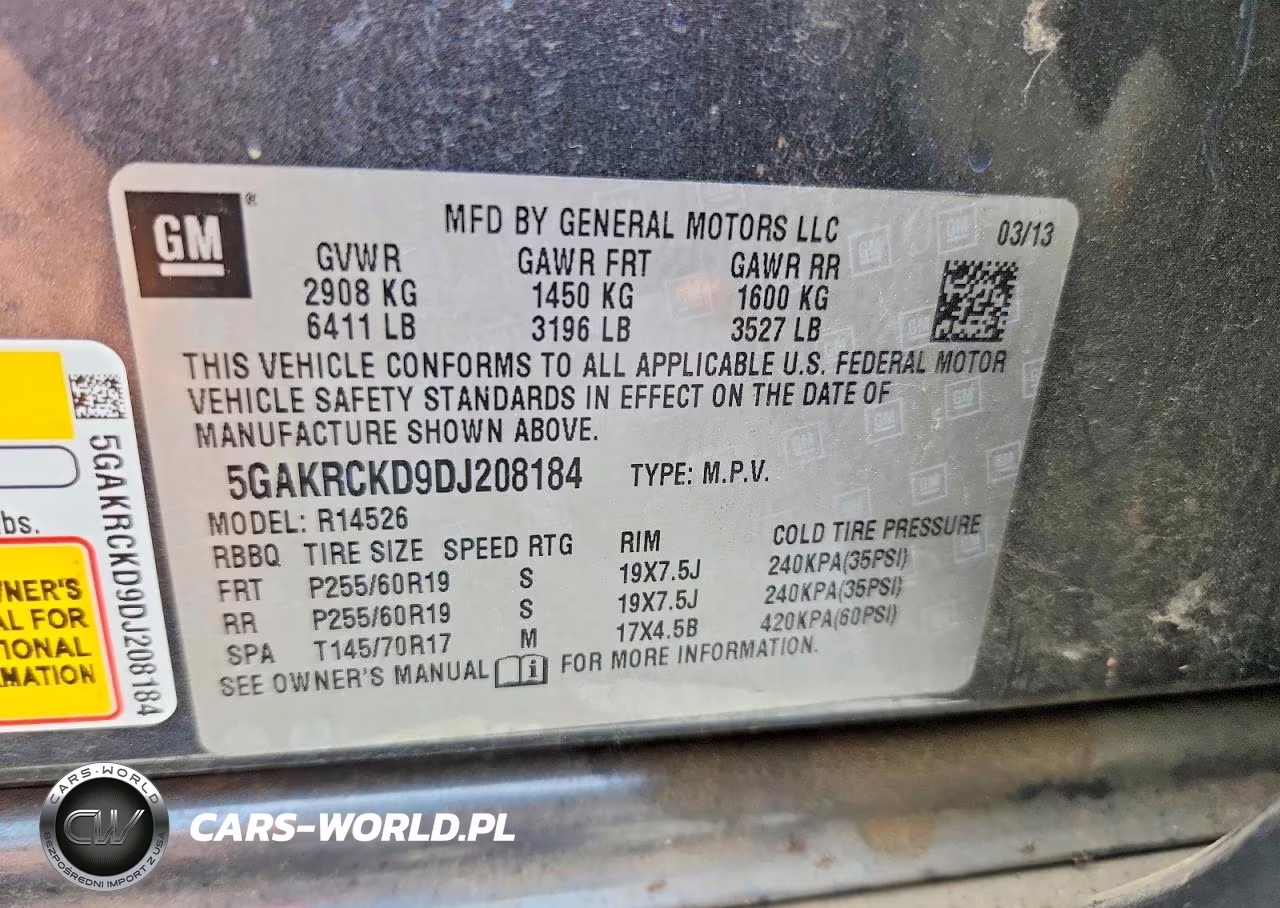 2013 Buick Enclave VIN:5GAKRCKD9DJ208184 - 13