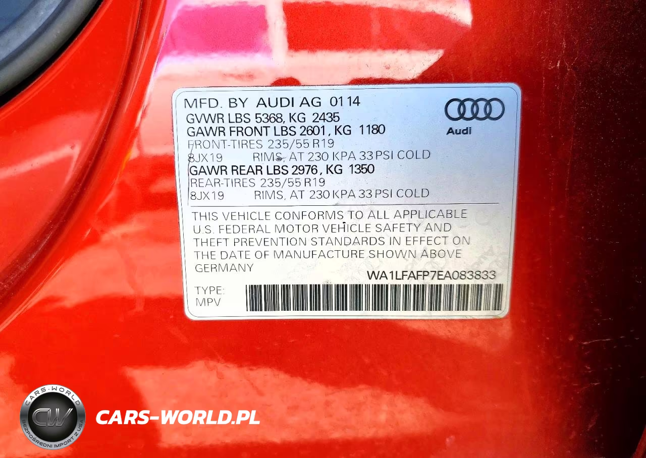 2014 Audi Q5 Premium Plus VIN:WA1LFAFP7EA083833 - 12
