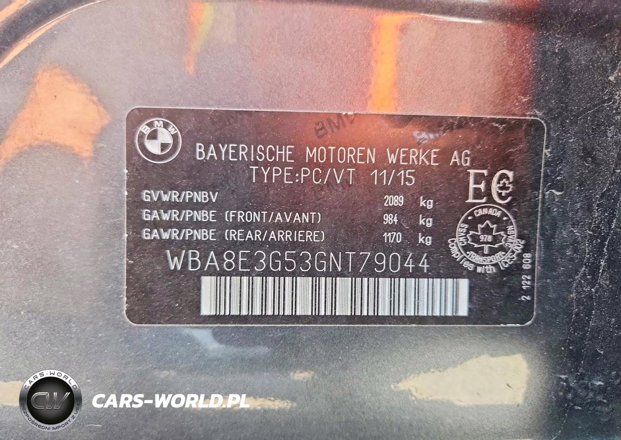 2016 BMW 328 Xi Sulev VIN:WBA8E3G53GNT79044 - 12
