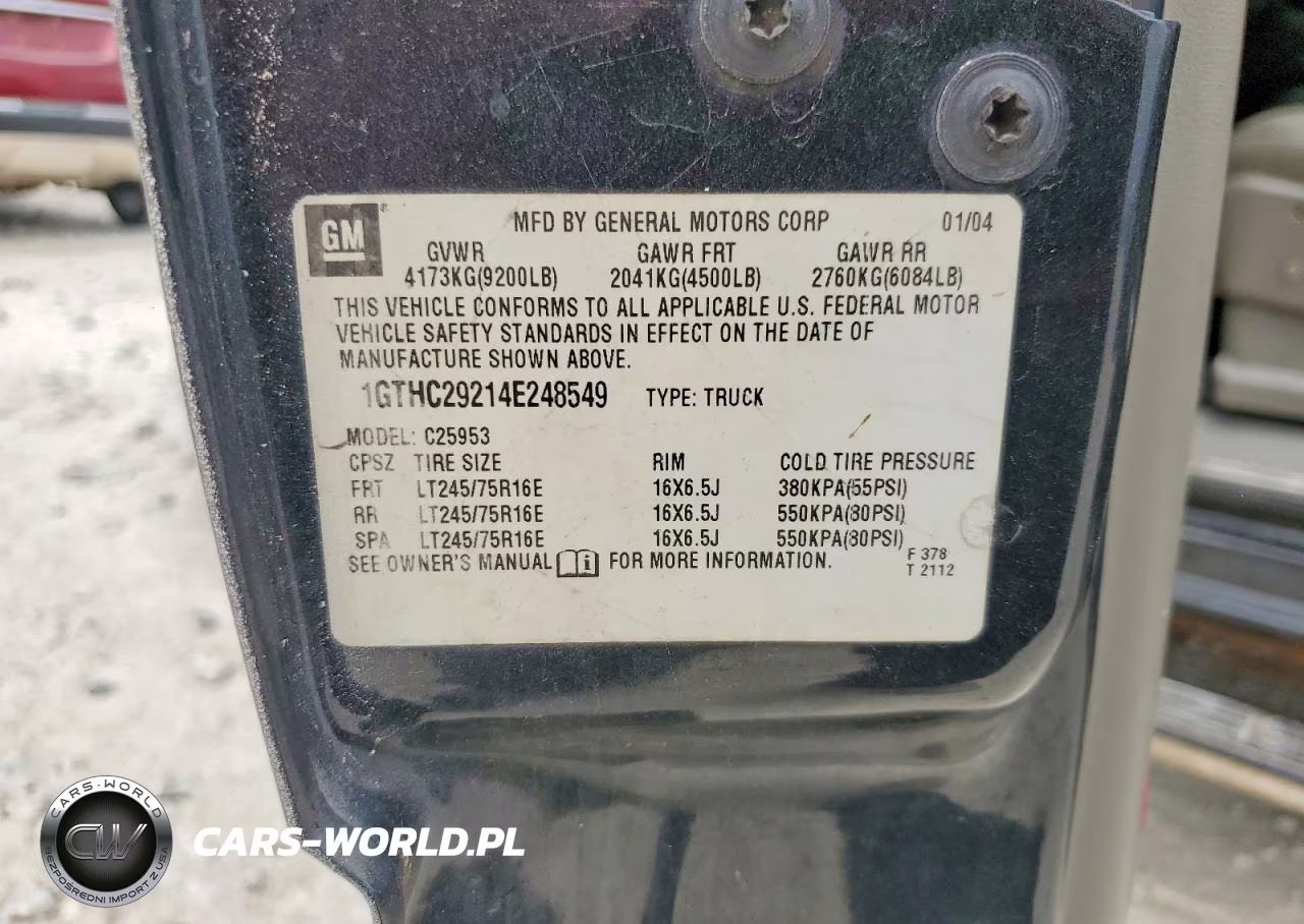 2004 GMC Sierra C2500 Heavy Duty VIN:1GTHC29214E248549 - 12