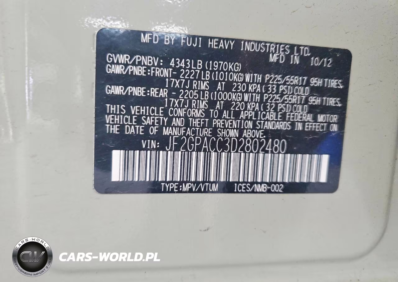 2013 Subaru Xv Crosstrek 2.0I Premium VIN:JF2GPACC3D2802480 - 14