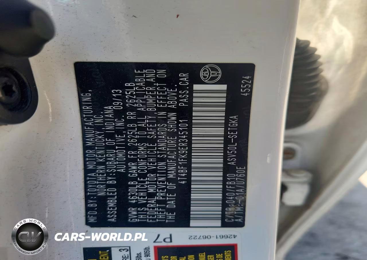 2014 Toyota Camry Xle VIN:4T4BF1FK9ER345101 - 13
